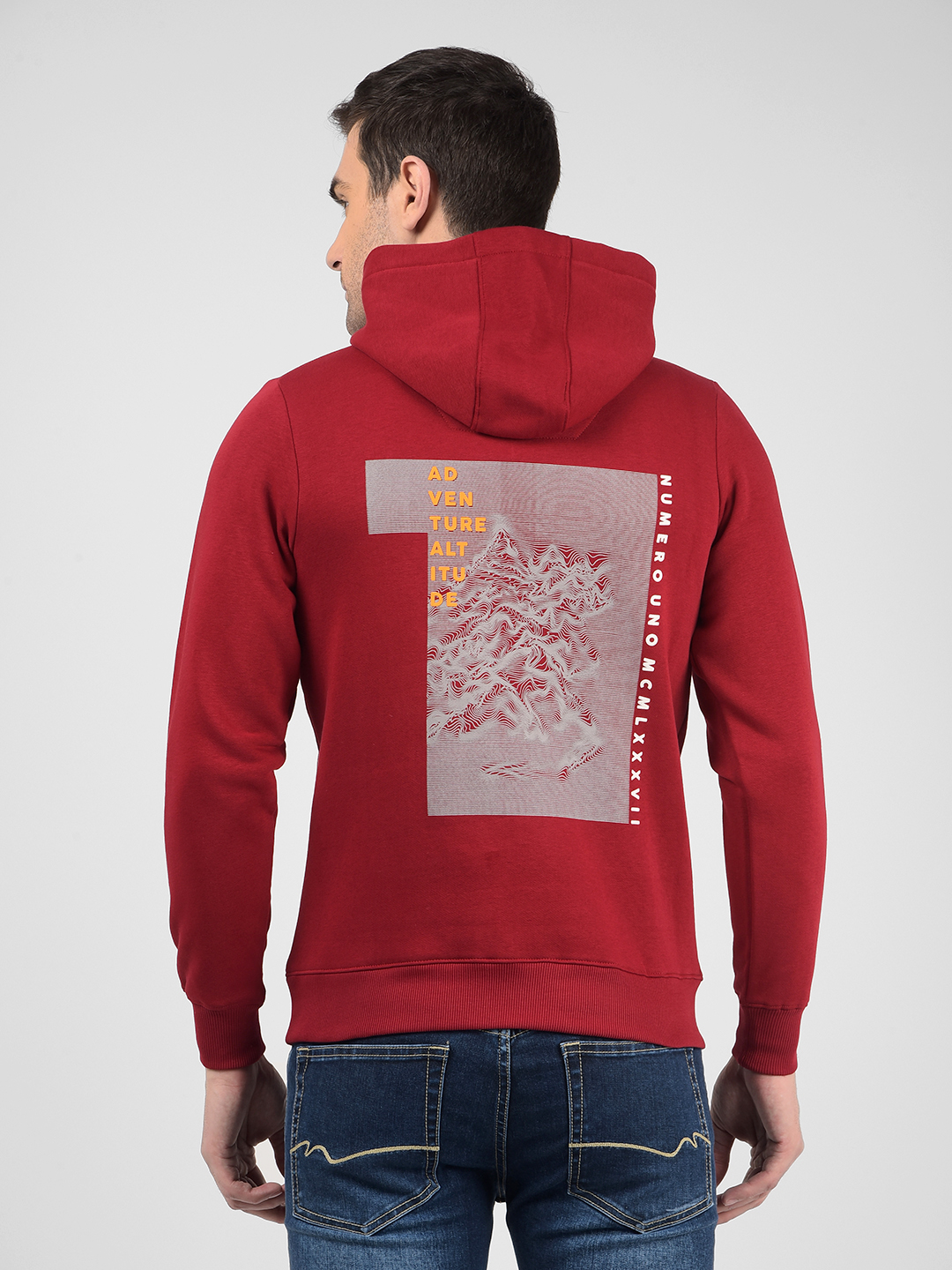 Numero Uno Men Solid Red Sweat Shirt